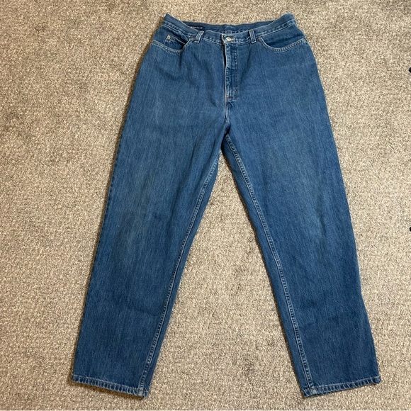 Lands’ End women’s blue high rise baggie fit jeans size 14 - Picture 1 of 12